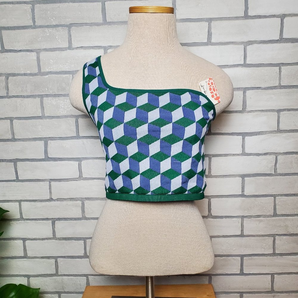 Free People FP Movement Free Throw One Shoulder Jacquard Sport Bra size M/L